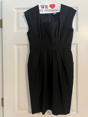 Ann Taylor Classic Black Sheath Dress w/Pockets!